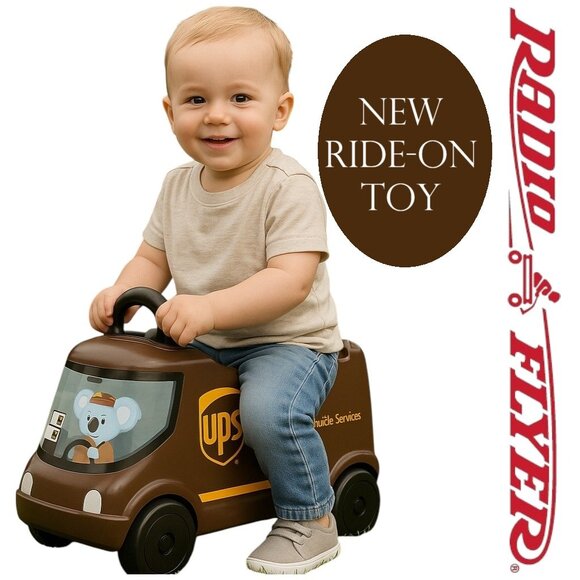 NEW Radio Flyer UPS Truck Toy Car Photoshoot Prop Photography tools props baby N - Picture 1 of 16